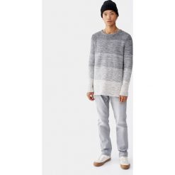 Cieniowany sweter. Szare swetry męskie Pull&Bear, m, bez wzorów, bez kołnierzyka, bez kaptura. Za 109,00 zł.