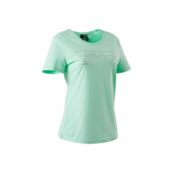 Koszulka krótki rękaw slim Gym & Pilates 500 damska. Zielone bluzki sportowe damskie Adidas, l, z bawełny, z krótkim rękawem. W wyprzedaży za 54,99 zł.