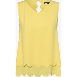Comma - Top damski, żółty. Żółte topy damskie comma, bez wzorów, bez kołnierzyka. Za 229,95 zł.