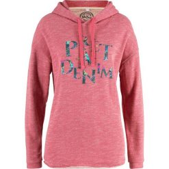 Bluza z nadrukiem bonprix dymny różowy melanż. Różowe bluzy damskie bonprix, z nadrukiem, bez rękawów, bez kaptura. Za 37,99 zł.