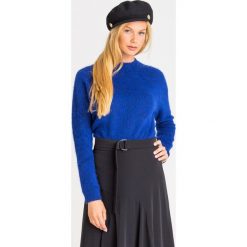 SWETER SEVRES Sportmax Code. Niebieskie swetry damskie Sportmax Code, s, z aplikacjami, z dzianiny, bez rękawów, bez kaptura. Za 599,40 zł.