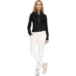 MARVELLA Eleganckie spodnie z gumą w pasie - ecru. Spodnie damskie Stylove, s, z poliesteru. Za 139,00 zł.