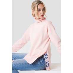 Bluzy damskie: NA-KD Trend Bluza z rozcięciami – Pink