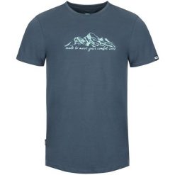 Loap Koszulka Męska Z Krótkim Rękawem Anebo Grey/Blue Xxl. Szare koszulki męskie Loap, xxl, z nadrukiem, z bawełny, bez kołnierzyka, z krótkim rękawem, krótkie. Za 69,00 zł.