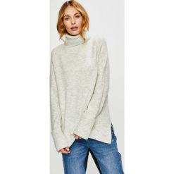 Vero Moda - Sweter. Szare golfy damskie Vero Moda, l, z dzianiny, z krótkim rękawem. Za 149,90 zł.