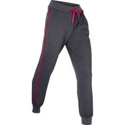 Spodnie sportowe, długie, Level 1 bonprix szaro-jeżynowy. Szare spodnie damskie bonprix. Za 89,99 zł.