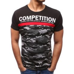 T-shirty męskie z nadrukiem: T-shirt męski z nadrukiem czarny (rx2772)