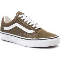 Tenisówki VANS - Old Skool VN0A4BV5V7D1 Beech/True White. Zielone trampki i tenisówki damskie Vans, bez wzorów, ze skóry, bez zapięcia. W wyprzedaży za 269,00 zł.