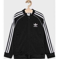 Adidas Originals - Bluza dziecięca 128-164 cm. Czarne bluzy chłopięce adidas Originals, bez wzorów, z poliesteru, bez rękawów, bez kaptura. W wyprzedaży za 129,90 zł.