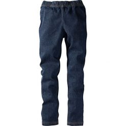 Legginsy dżinsowe bonprix ciemnoniebieski "stone". Niebieskie legginsy dziewczęce marki bonprix. Za 49,99 zł.