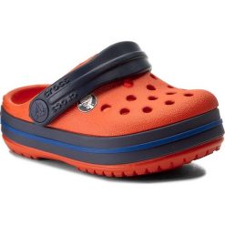 Klapki CROCS - Crocband Clog K 204537 Tangerie/Navy. Pomarańczowe sandały chłopięce marki Crocs, z tworzywa sztucznego, bez zapięcia. W wyprzedaży za 119,00 zł.