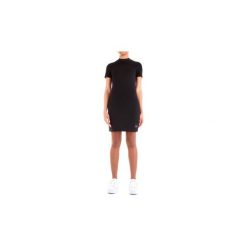 Sukienki krótkie Calvin Klein Jeans J20J209625. Czarne sukienki damskie Calvin Klein Jeans, s, bez wzorów, z jeansu, bez kołnierzyka, z krótkim rękawem, krótkie, mini. Za 352,12 zł.