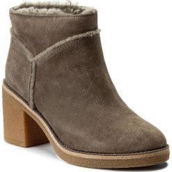 Botki UGG - W Kasen 1018644 W/Mse. Brązowe botki damskie na obcasie marki Ugg, ze skóry. W wyprzedaży za 519,00 zł.