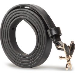 Pasek Damski PATRIZIA PEPE - 2V9342/A6A8-K103 Nero. Czarne paski damskie Patrizia Pepe, w paski, ze skóry. Za 379,00 zł.