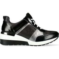 Sneakersy czarne. Czarne sneakersy damskie Arturo Vicci, ze skóry. Za 259,00 zł.