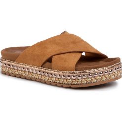 Espadryle DEEZEE - WSHT2019-04 Brown. Pomarańczowe espadryle damskie DeeZee, bez wzorów, z tworzywa sztucznego, bez obcasa. Za 79,99 zł.