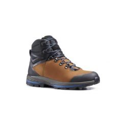 Buty trekkingowe wysokie TREK 100 skóra męskie. Niebieskie buty trekkingowe męskie FORCLAZ, z poliesteru. Za 399,99 zł.