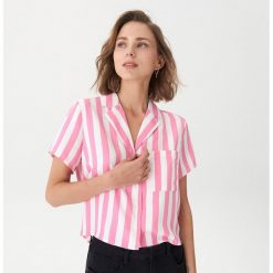 Koszula vintage - Różowy. Różowe koszule damskie House, xl, bez wzorów, vintage, bez kołnierzyka, bez rękawów. W wyprzedaży za 19,99 zł.