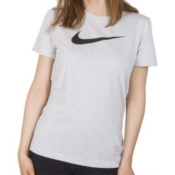 NIKE DRI-FIT TEE > AQ3212-100. Bluzki sportowe damskie Nike, l, bez wzorów, z bawełny, z okrągłym kołnierzem, z krótkim rękawem, krótkie, bez kaptura, dri-fit (nike). Za 99,99 zł.