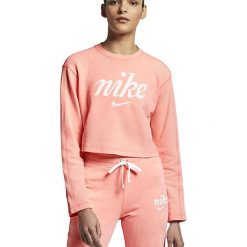 NIKE SPORTSWEAR WOMENS CROPPED CREW > BQ8031-697. Bluzy damskie Nike, s, bez wzorów, z bawełny, z długim rękawem, długie, bez kaptura. Za 239,99 zł.