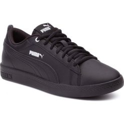 Sneakersy PUMA - Smash Wns V2 L 36520803 Black. Czarne półbuty damskie Puma, bez wzorów, ze skóry ekologicznej, bez obcasa, na płaskiej podeszwie, bez zapięcia. Za 199,99 zł.