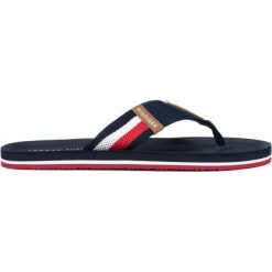 Tommy Hilfiger Japonki Niebieski. Niebieskie klapki męskie TOMMY HILFIGER, w paski, z materiału. Za 188,95 zł.