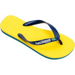 Havaianas - Japonki. Żółte klapki damskie Havaianas, bez wzorów, z gumy, bez obcasa, na obcasie. W wyprzedaży za 69,90 zł.