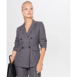 Melanżowa marynarka z wełną - Szary. Szare marynarki damskie Mohito, bez wzorów, z wełny. Za 229,99 zł.