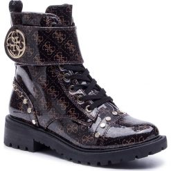 Trapery GUESS - Heathir2 FL7HT2 PAF10 BROWN. Pomarańczowe trapery damskie Guess, ze skóry ekologicznej, bez obcasa, bez zapięcia. Za 719,00 zł.