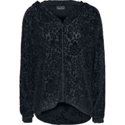 Bluzy damskie: Jawbreaker Black Burnout Batwing Hoodie Bluza z kapturem rozpinana damska czarny