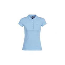 Koszulki polo z krótkim rękawem Tommy Hilfiger NEW CHIARA STR PQ POLO SS. Niebieskie koszulki damskie TOMMY HILFIGER, s, bez wzorów, polo, z krótkim rękawem. Za 207,20 zł.