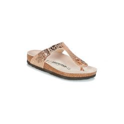 Japonki Birkenstock GIZEH. Żółte klapki damskie Birkenstock, bez wzorów, bez obcasa. W wyprzedaży za 244,30 zł.