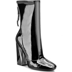 Botki GUESS - Elexus FLEXU4 PAF10 BLACK. Czarne botki damskie na obcasie marki Guess, z materiału. W wyprzedaży za 469,00 zł.