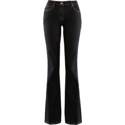 Dżinsy "authentic-stretch" BOOTCUT bonprix czarny. Czarne jeansy damskie bonprix, z jeansu. Za 79,99 zł.