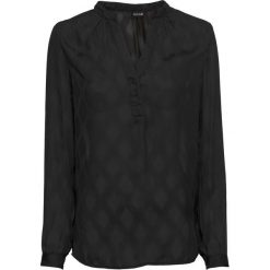 Bluzka, dekolt w serek bonprix czarny. Czarne bluzki wizytowe marki bonprix, eleganckie, z dekoltem w serek. Za 49,99 zł.