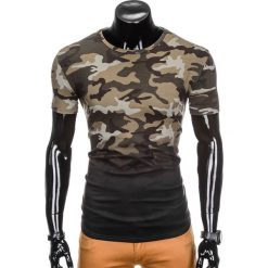 T-shirty męskie: T-SHIRT MĘSKI Z NADRUKIEM MORO S869 – ZIELONY
