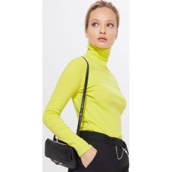 Bawełniana bluzka z golfem - Zielony. Zielone bluzki damskie Mohito, s, z bawełny. Za 49,99 zł.