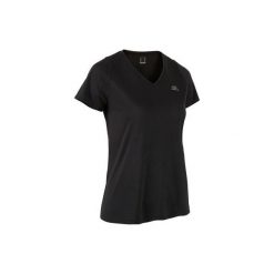 Koszulka Do Biegania Damska Run Dry Czarna. Czarne bluzki damskie KALENJI, l, bez wzorów, z poliesteru, bez kołnierzyka, bez rękawów. Za 19,99 zł.