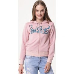 Różowa Bluza Explicitness. Różowe bluzy damskie marki Born2be, xl, z nadrukiem, bez rękawów, bez kaptura. Za 29,99 zł.