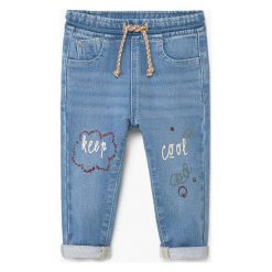 Jeansy dziewczęce: Mango Kids – Jeansy dziecięce 80-98 cm