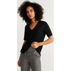 Mango - T-shirt Lyopic. Zielone bluzki damskie Mango, s, z lyocellu. Za 69,90 zł.