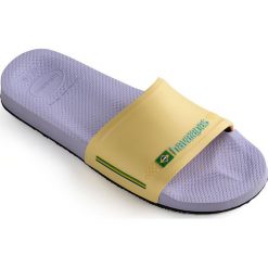 Havaianas - Klapki. Fioletowe klapki damskie Havaianas, bez wzorów, z materiału, bez obcasa, na obcasie. W wyprzedaży za 69,90 zł.