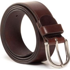 Pasek Męski LEE - Belt LR015024 Dark Brown. Pomarańczowe paski męskie Lee, w paski, ze skóry. W wyprzedaży za 139,00 zł.