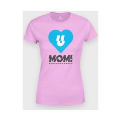 Koszulka damska Lov U Mom. Koszulki damskie MegaKoszulki, m, bez wzorów, z bawełny, z podwójnym kołnierzykiem, bez rękawów. Za 54,90 zł.
