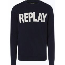 Replay - Męska bluza nierozpinana, niebieski. Niebieskie bluzy męskie Replay, xl, z nadrukiem, bez kołnierzyka, bez rękawów, bez kaptura. Za 249,95 zł.