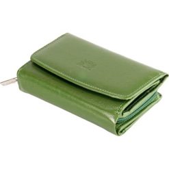 PERFEKT PLUS P/48 A zamek/zatrzask zielony, portfel damski. Zielone portfele damskie Perfekt Plus, bez wzorów, ze skóry. Za 129,90 zł.
