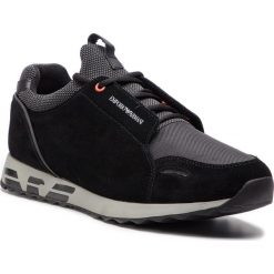 Sneakersy EMPORIO ARMANI - X4X241 XL690 C437 Black/Black/Black/Gr. Czarne sneakersy męskie marki Emporio Armani, na co dzień, bez wzorów, z zamszu, bez zapięcia. Za 809,00 zł.