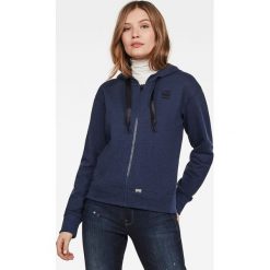 G-Star Raw - Bluza. Niebieskie bluzy damskie G-Star RAW, s, bez wzorów, z bawełny, bez rękawów, z kapturem. W wyprzedaży za 379,90 zł.