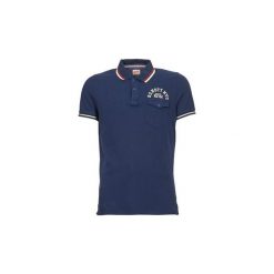 Koszulki polo z krótkim rękawem Schott JUSTIN. Niebieskie koszulki męskie Schott, s, bez wzorów, z krótkim rękawem. W wyprzedaży za 153,30 zł.
