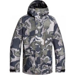 Quiksilver Mission Prin Jk M Snjt Kvj5 M. Kurtki sportowe męskie Quiksilver, s, bez wzorów, z poliesteru, z kapturem, narciarskie. Za 829,00 zł.
